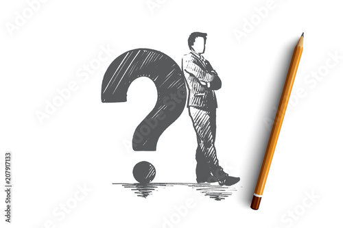 Problem concept. Hand drawn isolated vector.