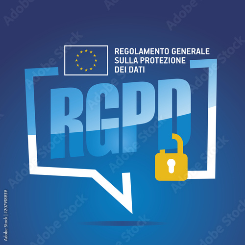 GDPR (Italian - RGPD Regolamento generale sulla protezione dei dati) banner logo