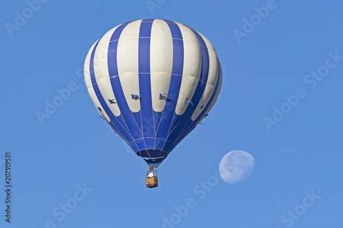 Balloon ride past the moon