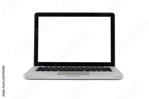 laptop on a white background.