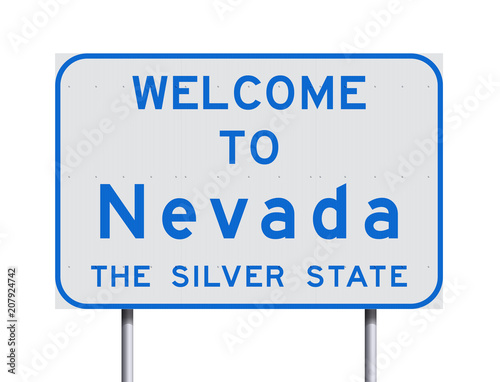 Welcome to Nevada road sign