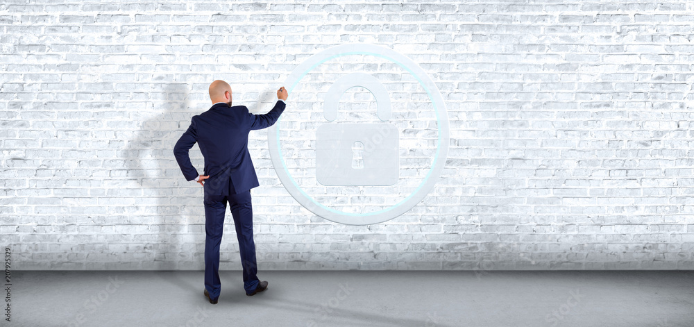 Man holding a Shield web security concept 3d rendering Man holding a Shield web security concept 3d rendering