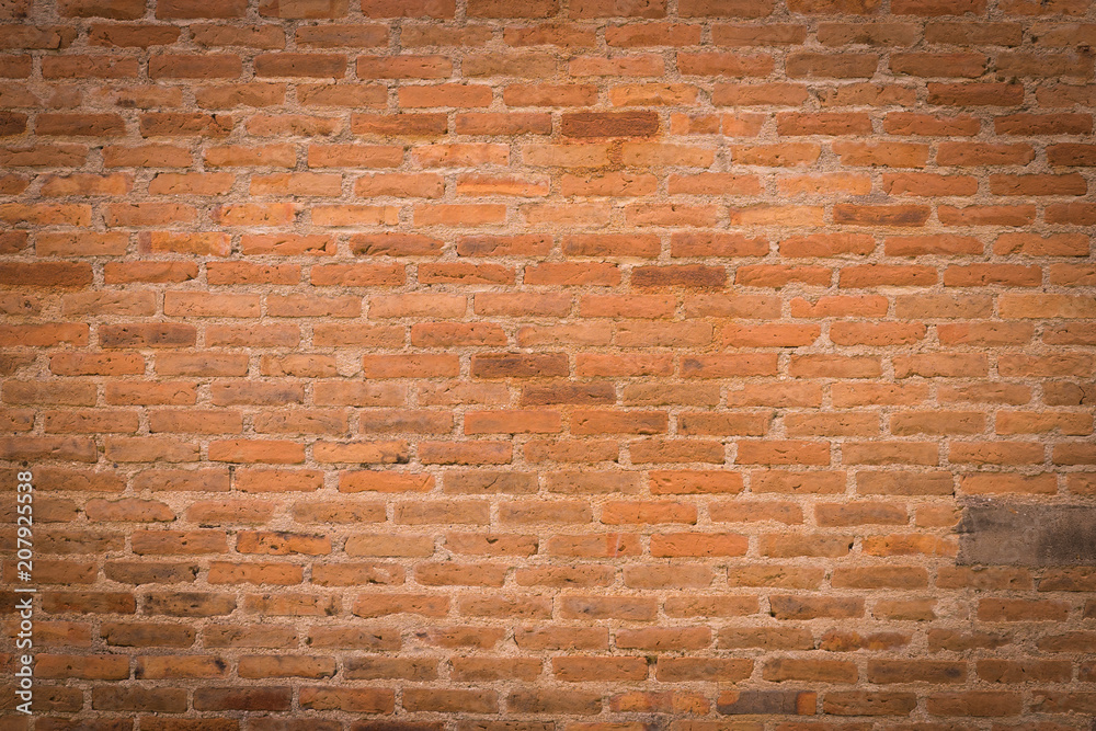 Old red brick wall background and texture with space. Old red brick wall background and texture with space.