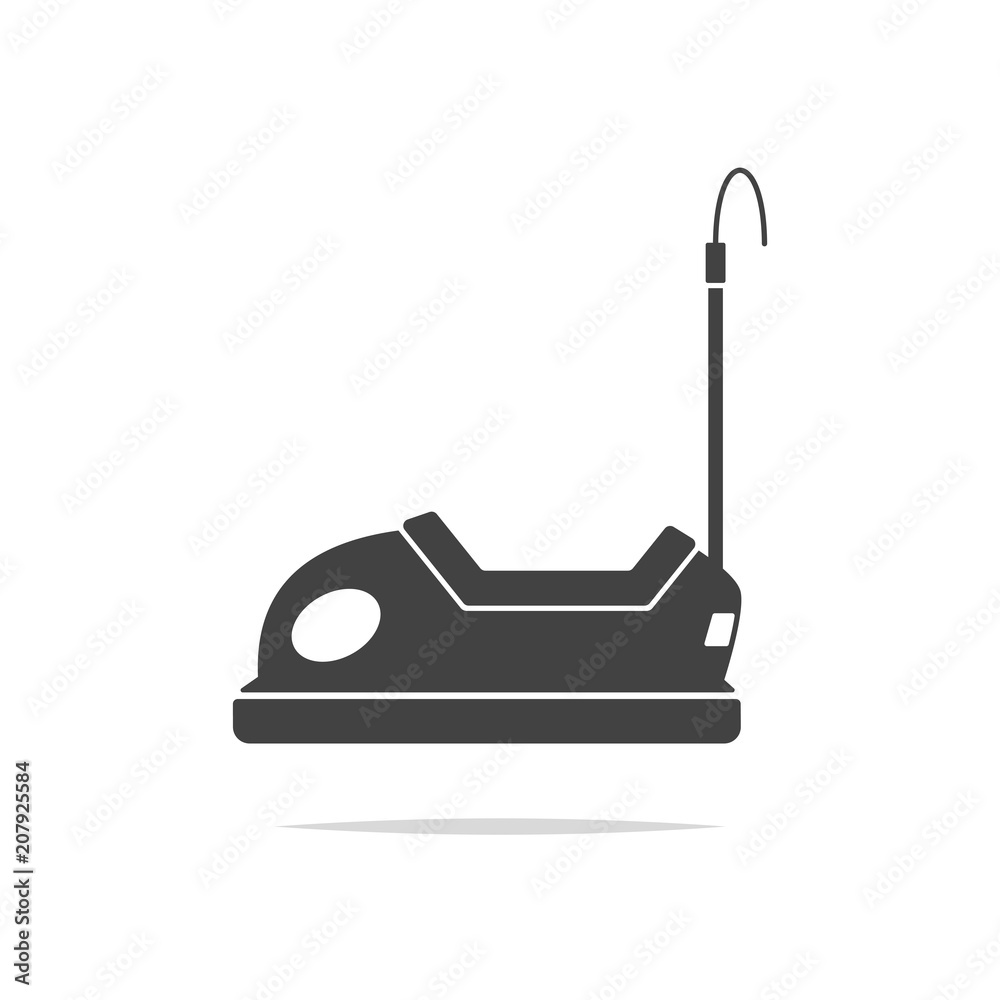 Bumper car icon vector isolated Bumper car icon vector isolated