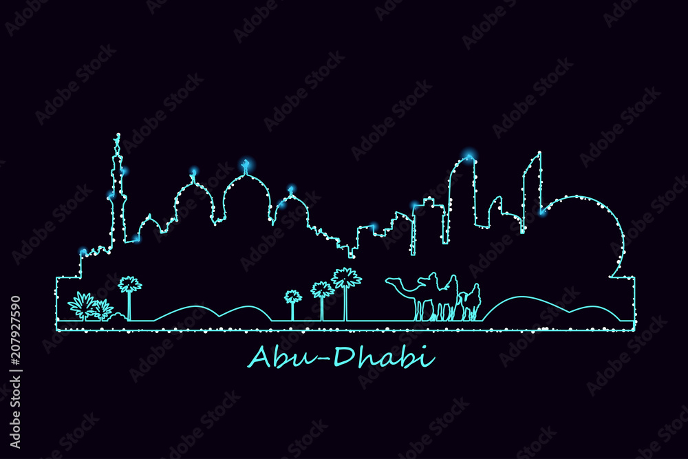 Abu-Dhabi city at night