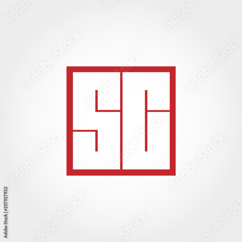 Initial Letter SC Logo Template Vector Design