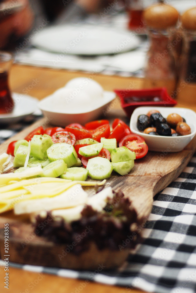 Traditional Turkish breakfast plates Traditional Turkish breakfast plates