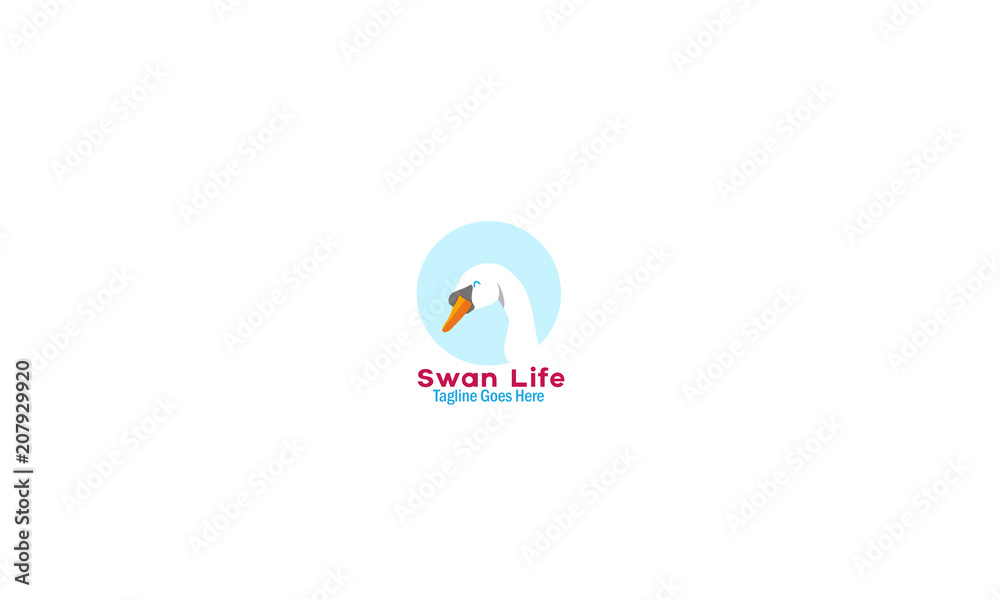 Fototapeta premium Swan Life Logo