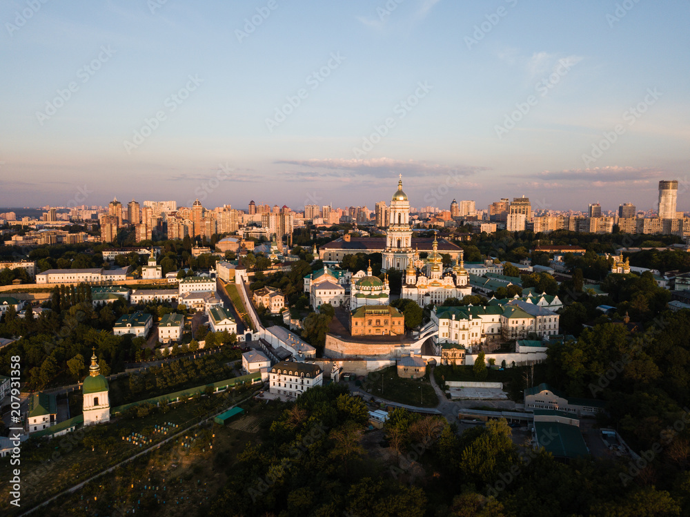 Aerial view of Kiev Pechersk Lavra, Ukraine