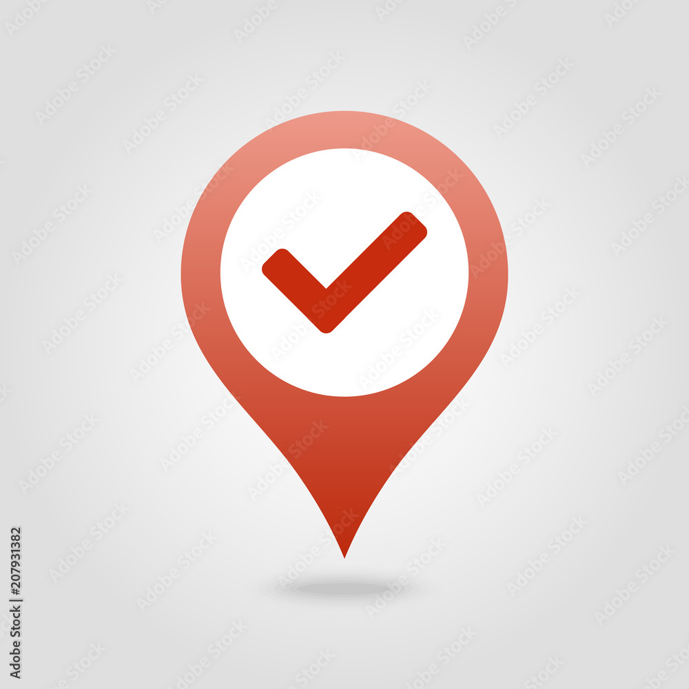 Check pin map icon. Map pointer, markers. Check pin map icon. Map pointer, markers.