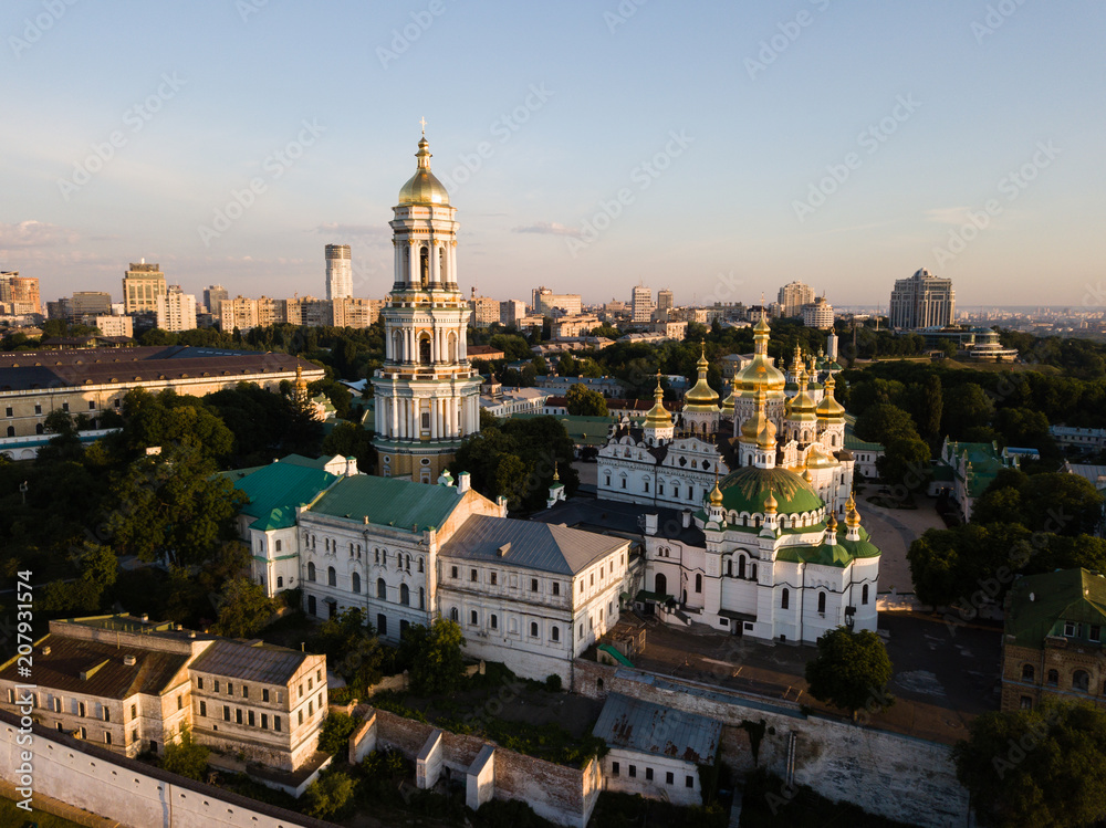 Fototapeta premium Aerial view of Kiev Pechersk Lavra, Ukraine