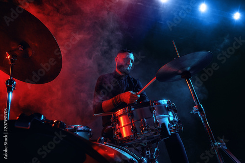 Photography Jazz band performs at the club