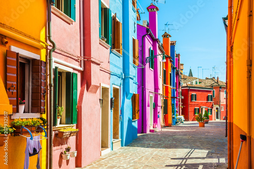 Colorful houses in Burano, Venice, Italy © smallredgirl