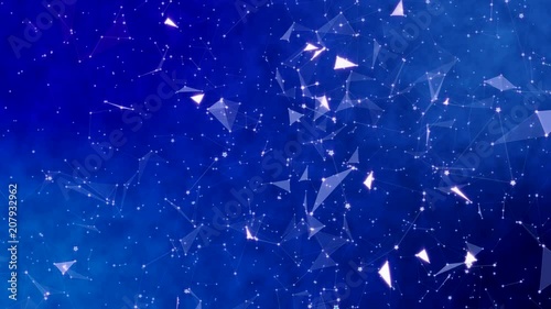 Flying stars on a blue background