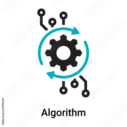 Algorithm icon vector sign and symbol isolated on white background, Algorithm logo concept