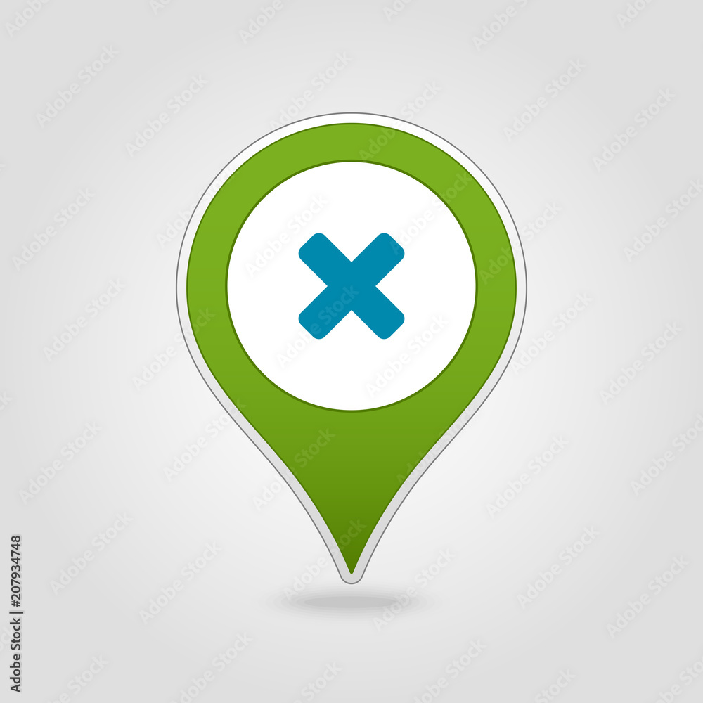 Delete pin map icon. Map pointer, markers. Delete pin map icon. Map pointer, markers.