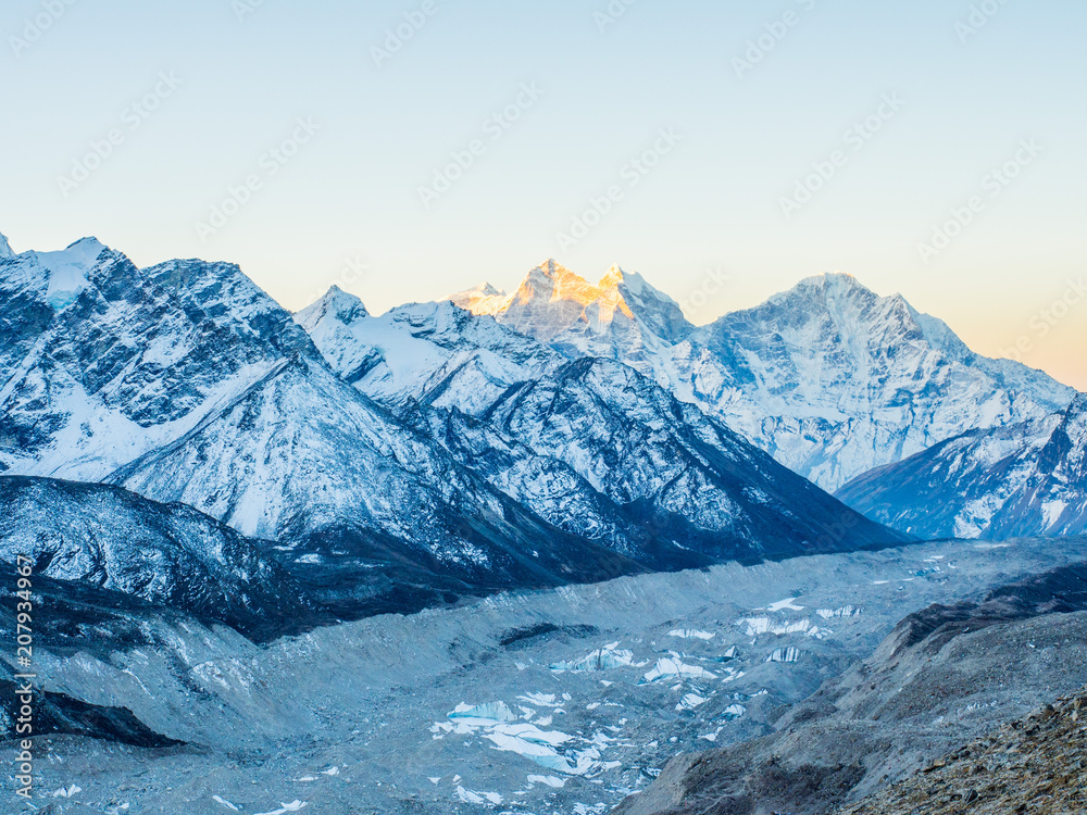 Sunrise over Himalaya Mountain from Kalapatthar, Nepal