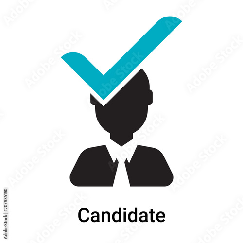 Candidate icon vector sign and symbol isolated on white background, Candidate logo concept