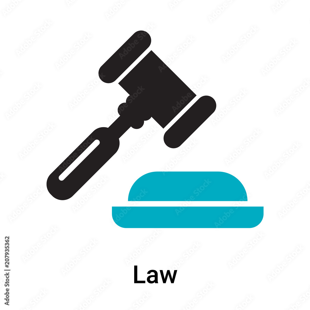 Law icon vector sign and symbol isolated on white background, Law logo concept Law icon vector sign and symbol isolated on white background, Law logo concept