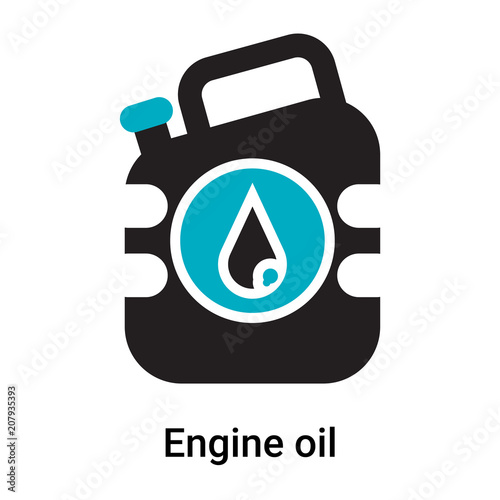 Engine oil icon vector sign and symbol isolated on white background, Engine oil logo concept