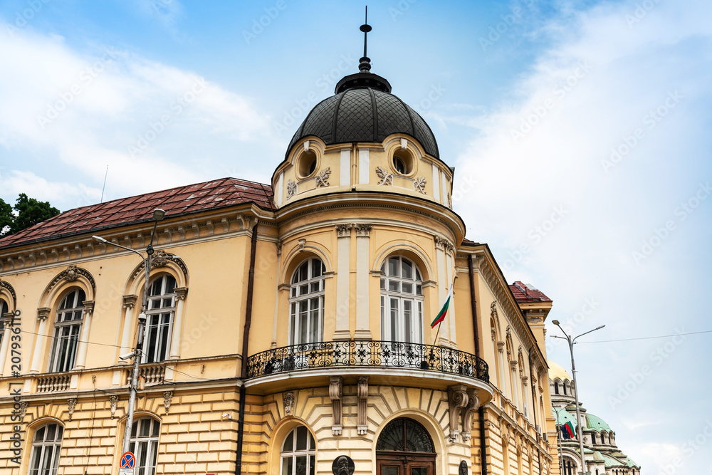 Antique building view in Old Town Sofia, Bulgaria