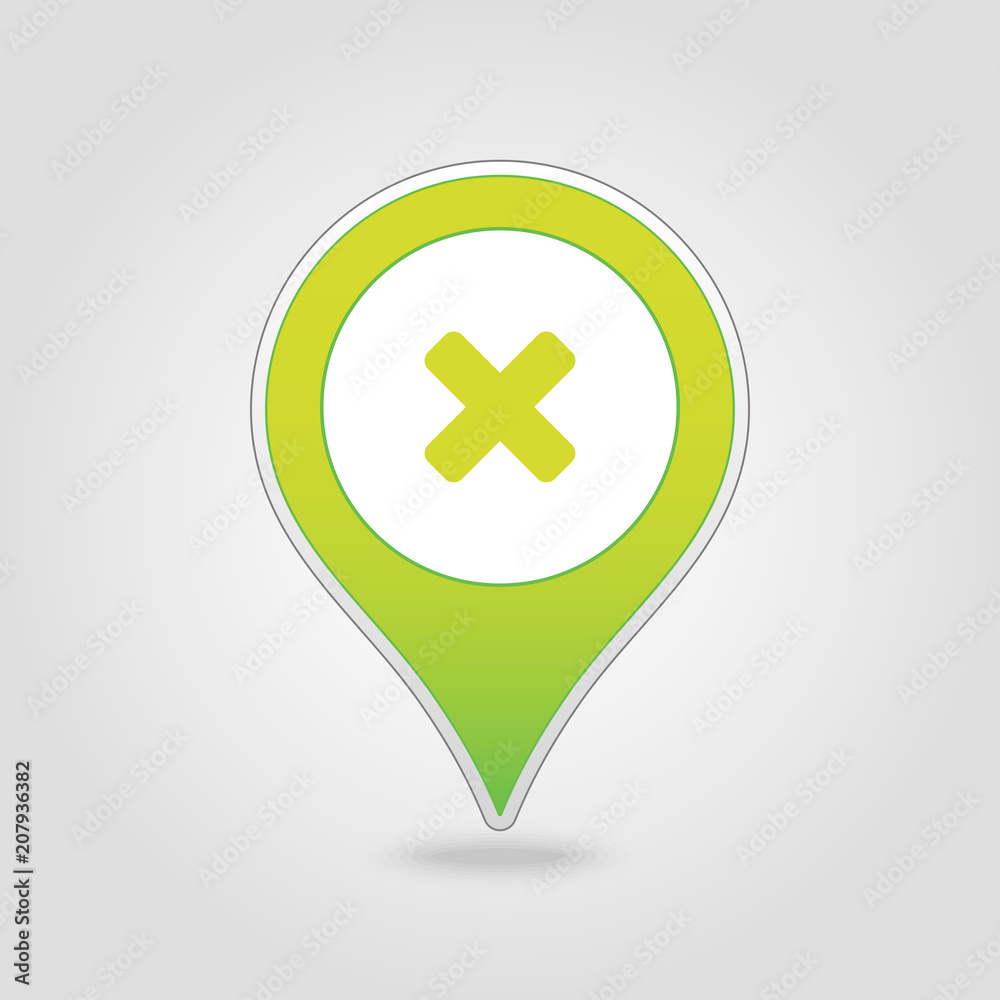 Delete pin map icon. Map pointer, markers. Delete pin map icon. Map pointer, markers.