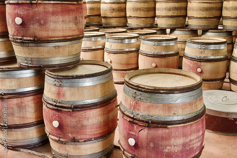 Fototapeta premium Empty Wine Barrels