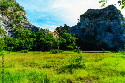 The khao ngoo rock park it is forest and   mountains at beautiful of nature.. photo