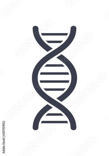 DNA Deoxyribonucleic Acid Chain Logo Design Icon
