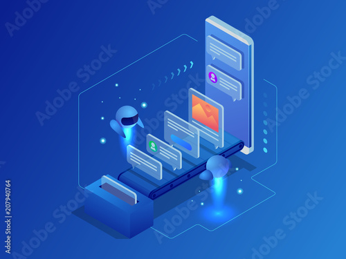 Business, technology, internet and networking concept. Content strategy, content marketing, writing, distribution vector illustration