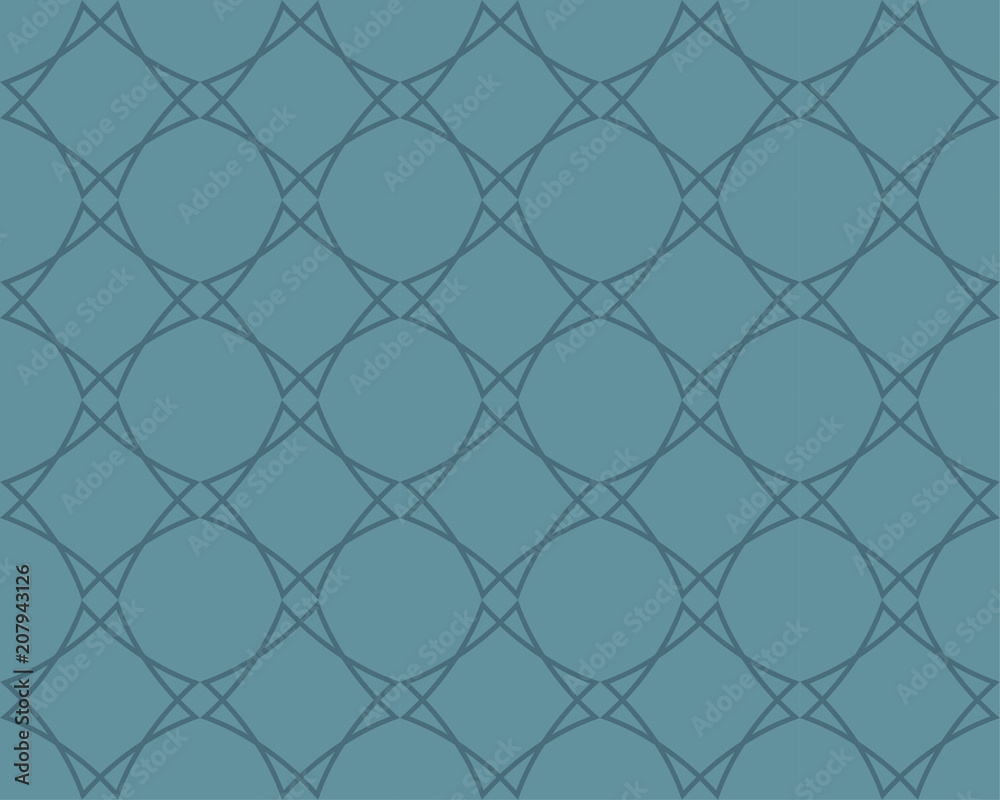 Naklejka premium Abstract background, seamless texture. Deep blue seamless pattern on turquoise background. 