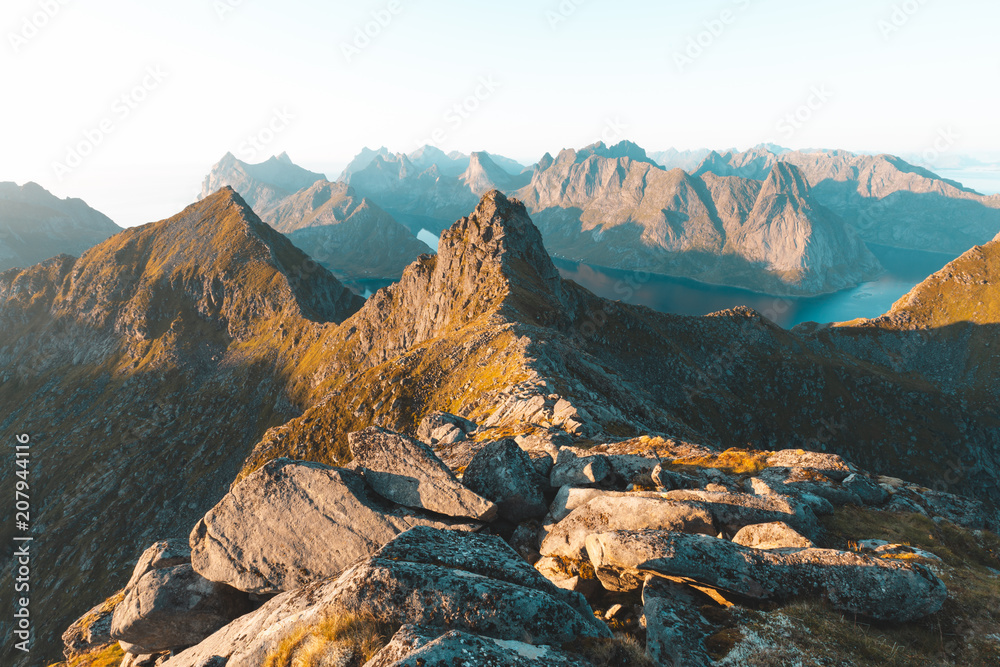 Munkebu mountain in Lofoten, Norway