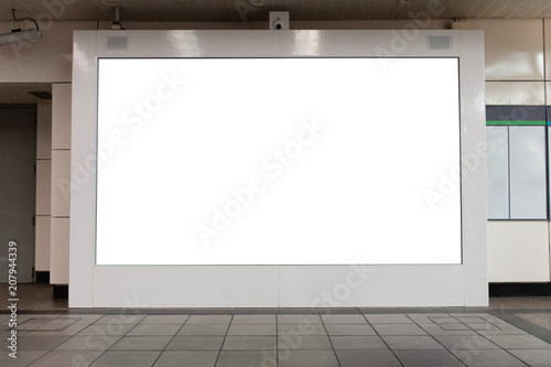 large billboard. black advertising led board empty space for text.