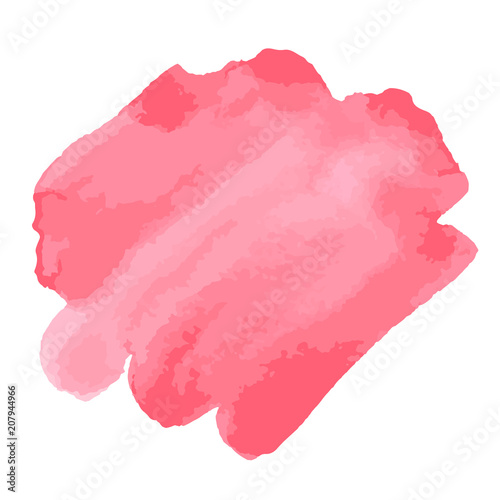 Watercolor brush strokes. Pink aquarelle abstract background