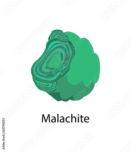 Malachite Copper Carbonate Hydroxid Mineral Vector