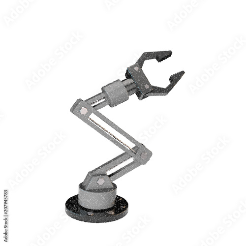 Robotic arm. Isolated on wh...