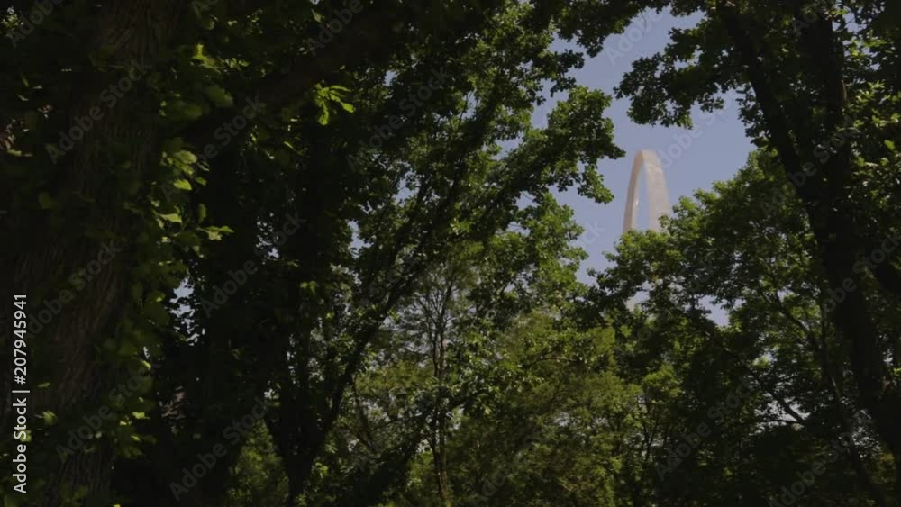 St. Louis, Missouri, USA - June 1, 2018: A view of the St Louis Gateway Arch. St. Louis, Missouri, USA - June 1, 2018: A view of the St Louis Gateway Arch.