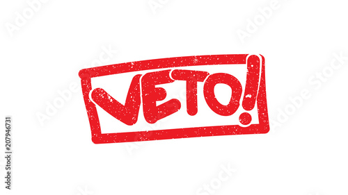 Vector, cartoon Veto Logo illustration