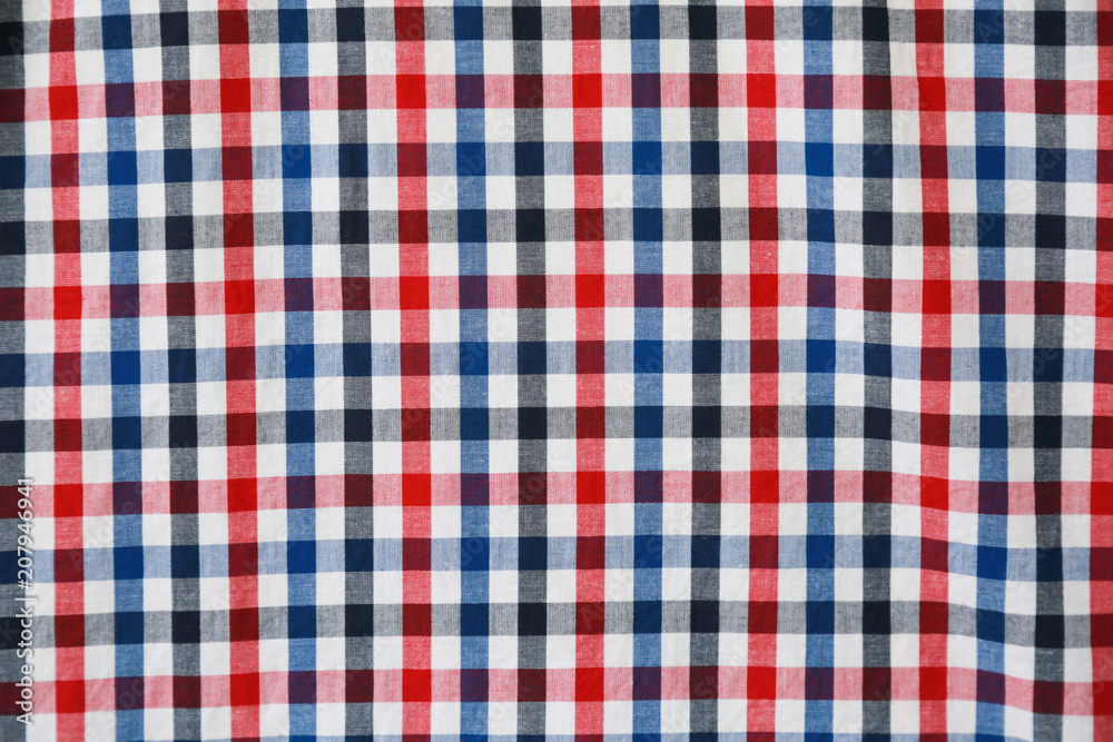 Fabric Pattern Texture Red Blue White Square Fabric Pattern Texture Red Blue White Square
