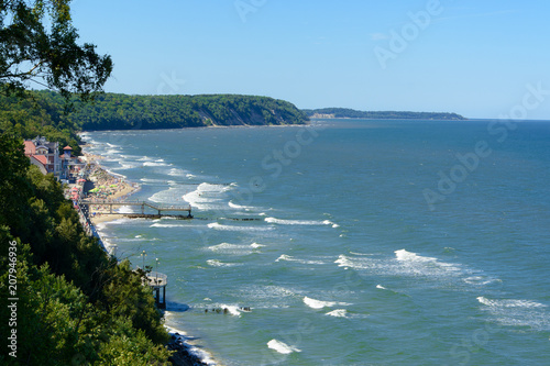 Fototapeta Naklejka Na Ścianę i Meble -  The coast of the Baltic Sea, the beach on the Baltic Sea.