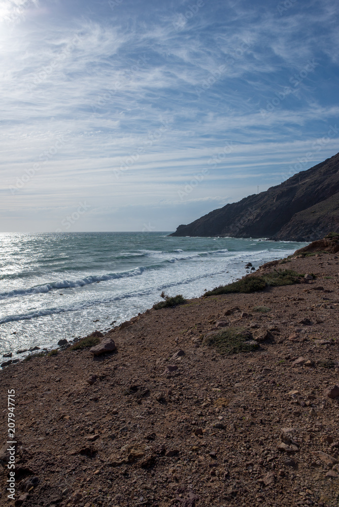 The cape of a cat a sunny day in almeria The cape of a cat a sunny day in almeria