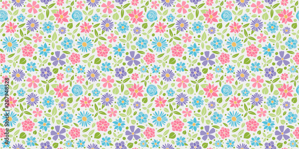Beautiful pastel coloured background with flowers. Mother's Day, Woman's Day and Valentine's Day. Vector.