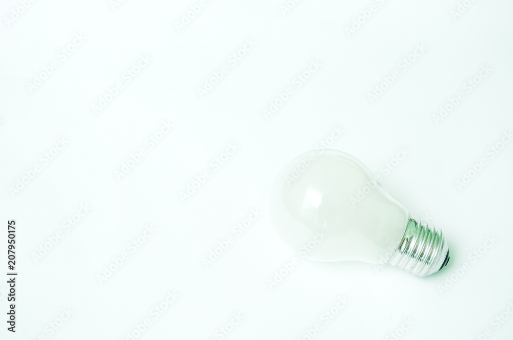 The bulb and the transistors isolated on a white background The bulb and the transistors isolated on a white background