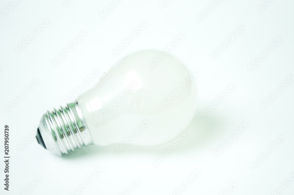 The bulb and the transistors isolated on a white background The bulb and the transistors isolated on a white background