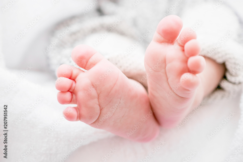 closeup of newborn baby feet. Template for baby book or baby photo album closeup of newborn baby feet. Template for baby book or baby photo album