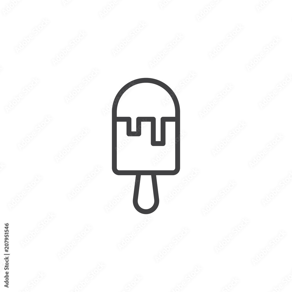Popsicle ice outline icon. linear style sign for mobile concept and web design. Ice cream simple line vector icon. Symbol, logo illustration. Pixel perfect vector graphics Popsicle ice outline icon. linear style sign for mobile concept and web design. Ice cream simple line vector icon. Symbol, logo illustration. Pixel perfect vector graphics