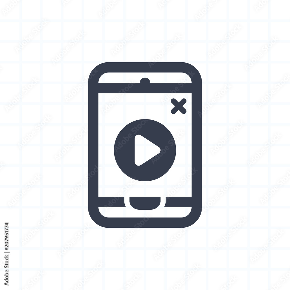 Mobile Video Ad - Cropped Icons. A professional, pixel-perfect icon. Mobile Video Ad - Cropped Icons. A professional, pixel-perfect icon.