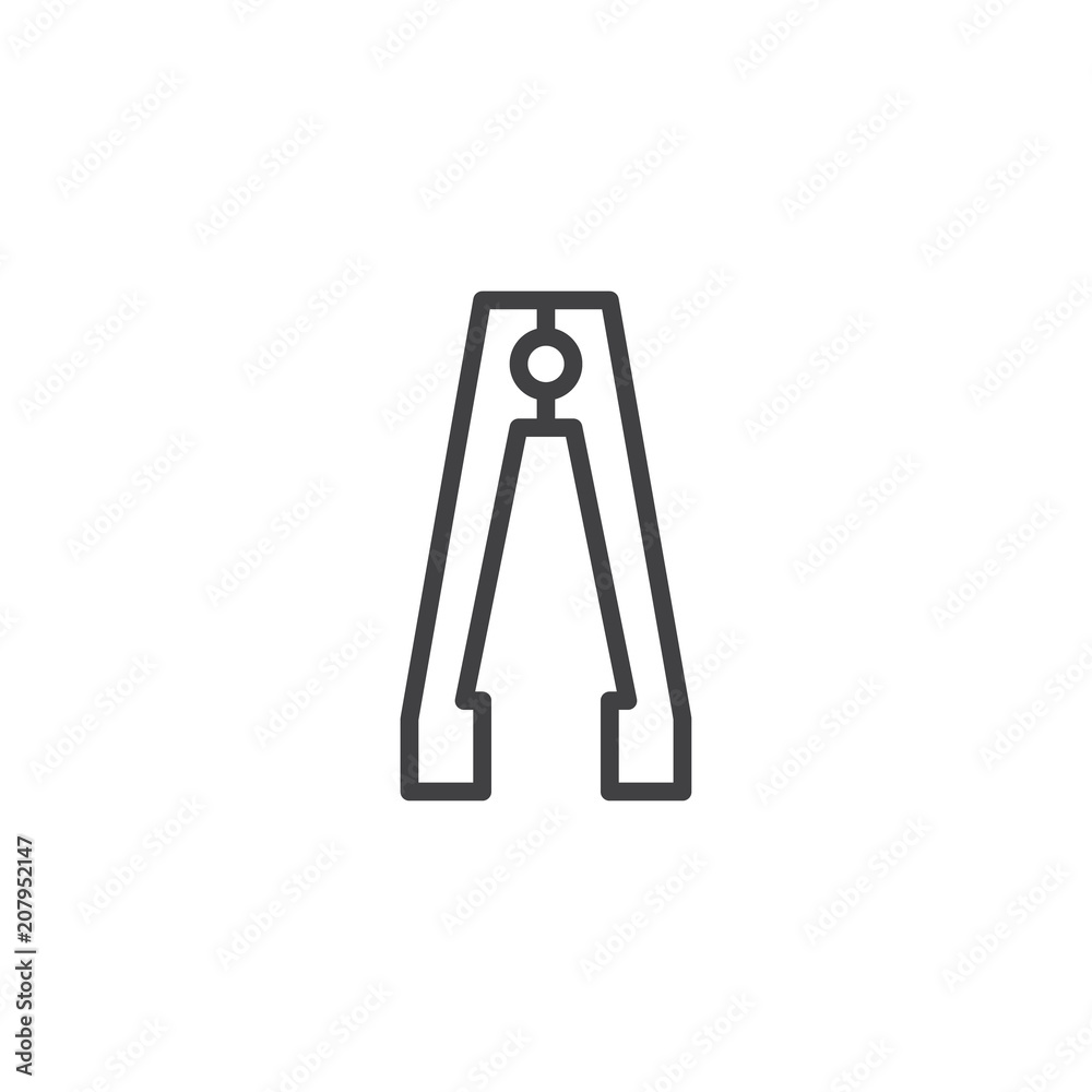 Kitchen tongs outline icon. linear style sign for mobile concept and web design. BBQ tongs simple line vector icon. Symbol, logo illustration. Pixel perfect vector graphics Kitchen tongs outline icon. linear style sign for mobile concept and web design. BBQ tongs simple line vector icon. Symbol, logo illustration. Pixel perfect vector graphics