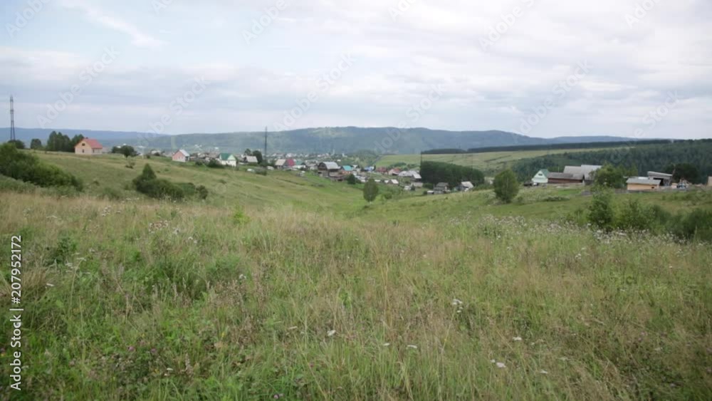 Typical village in Siberia, Russia in the summer Typical village in Siberia, Russia in the summer