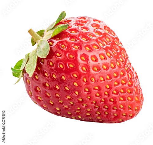 Sweet Strawberries Isolated on white background. Clipping path